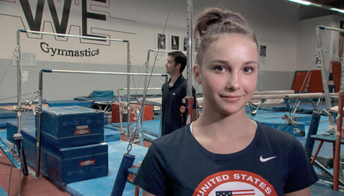 Trampoline gymnast Charlotte Drury gears up for a day of Olympic training